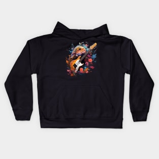 Arowana Playing Guitar Kids Hoodie